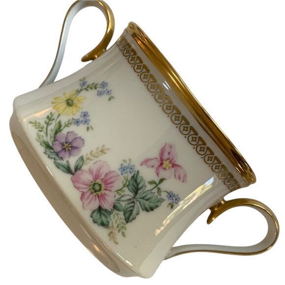 VTG 80s Lenox Flower Song Sugar Bowl USA Porcelain M10095 - Picture 1 of 7